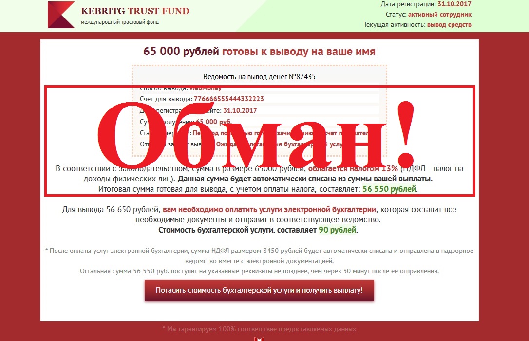 Безвозмездная краудфандинговая  помощь за 90 рублей. Отзывы о Kebritg Trust Fund