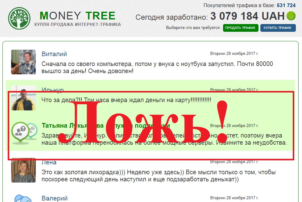 От 13 850 UAH за ваш интернет-трафик. Отзывы о проекте Money Tree или MONEY TARGS