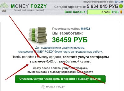 Money Fozzy – зарабатывайте от 30 000 рублей в день. Отзывы