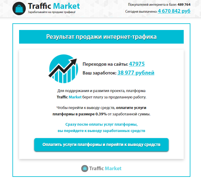 Traffic Market - зарабатывайте на продаже трафика отзывы о мошенниках