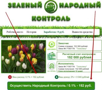 Ежедневно зарабатывай от 30 000 до 60 000 рублей, работая Зеленым Народным Контролером. Отзывы
