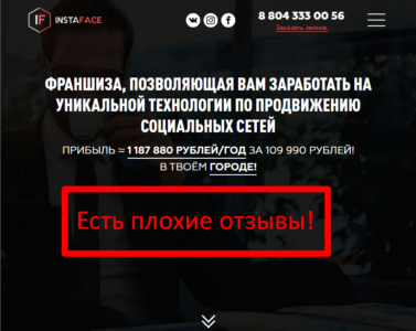 InstaFace - отзывы о франшизе Ивана Кандзюбы