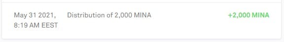 Цена монеты Mina