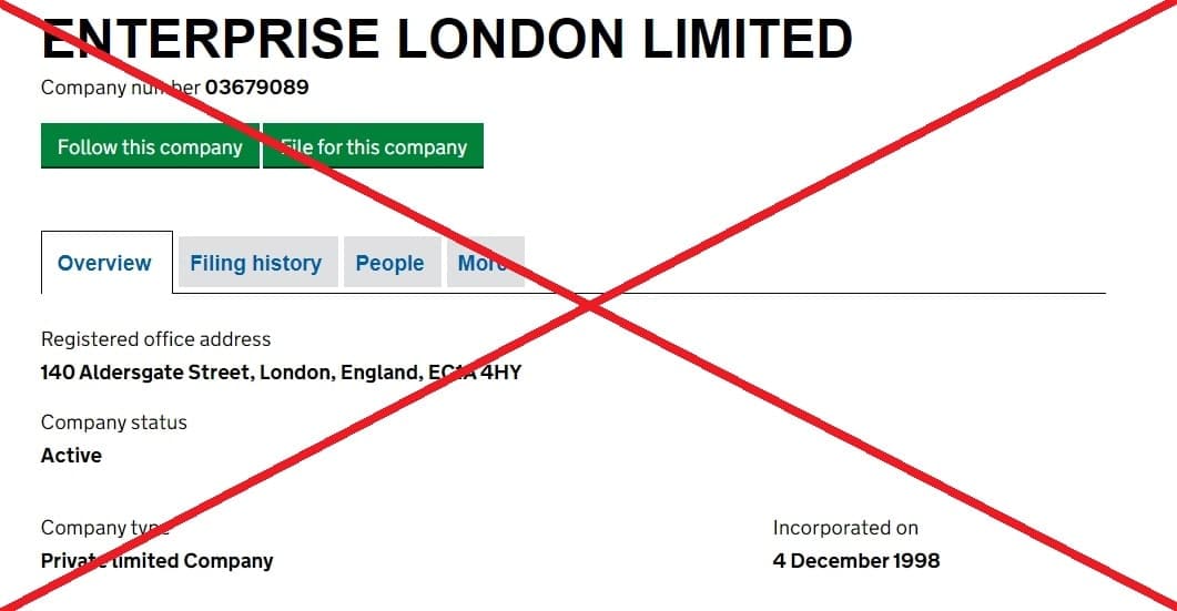 Enterprise London Limited развод