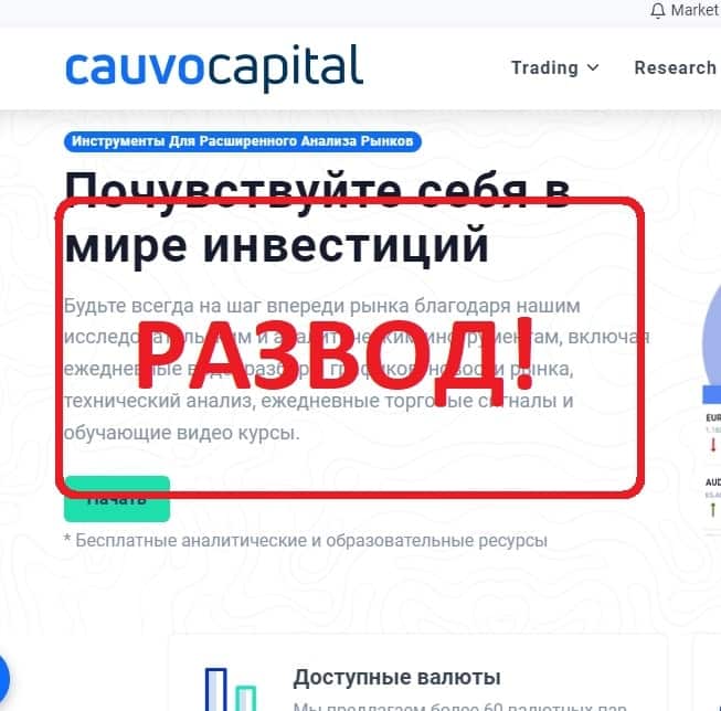 Cauvo Capital — отзывы клиентов о брокере cauvocapital.com