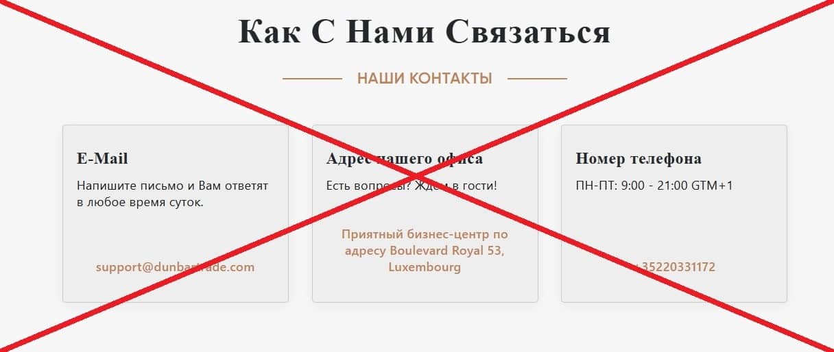 DUNBAR TRADE & INVEST отзывы