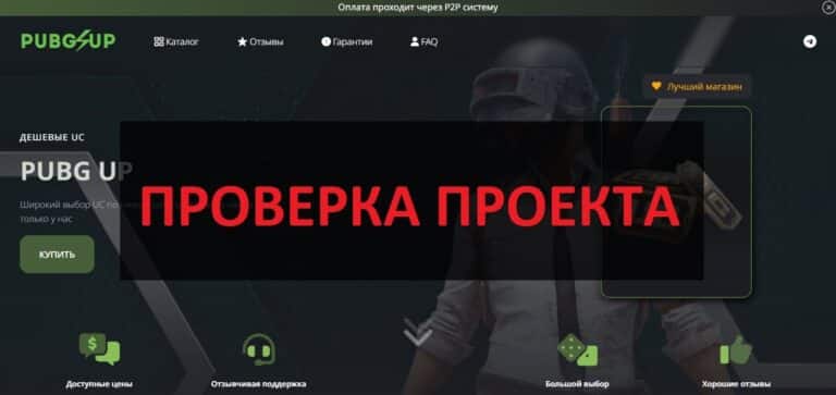 PUBG UP (pubgup.ru) отзывы о магазине - честный или нет