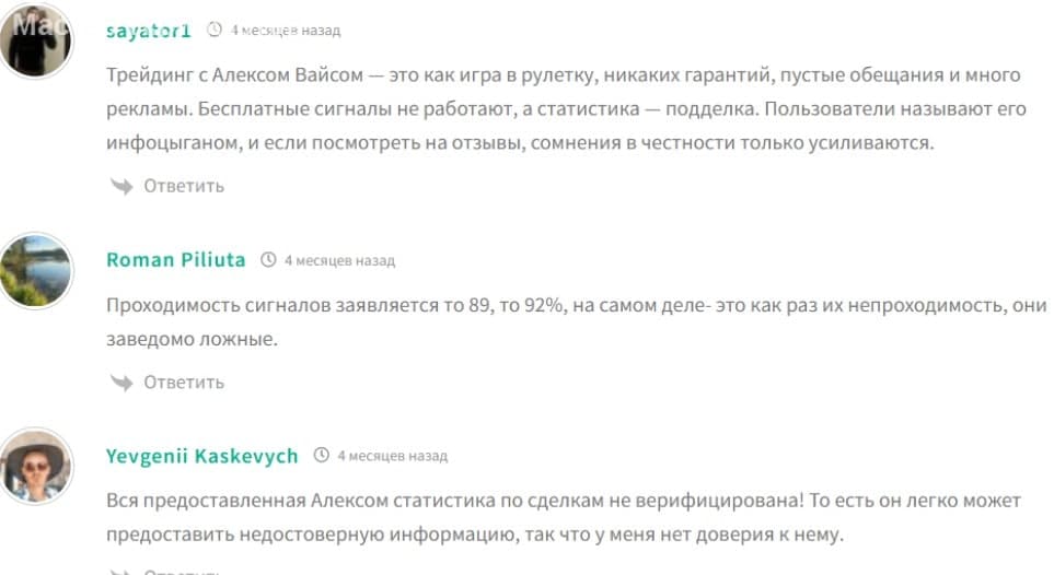Алекс Вайс Путь в Трейдинге отзывы