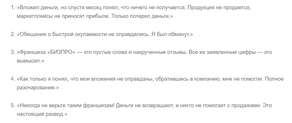 Франшиза БизПро отзывы