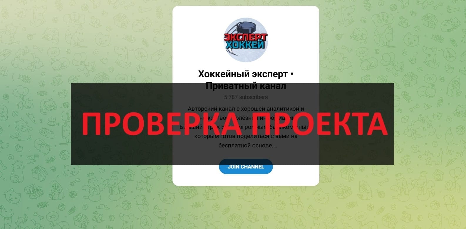 Телеграмм Хоккейный эксперт - отзывы о каппере в телеграмм