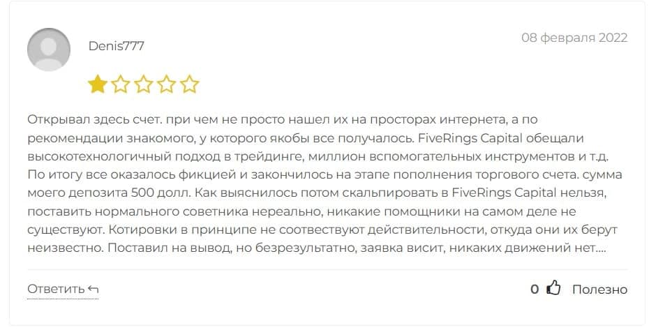 Five Rings Capital LLP отзывы