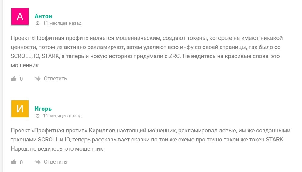 Профитная против отзывы
