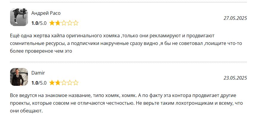 Криптохомяк отзывы