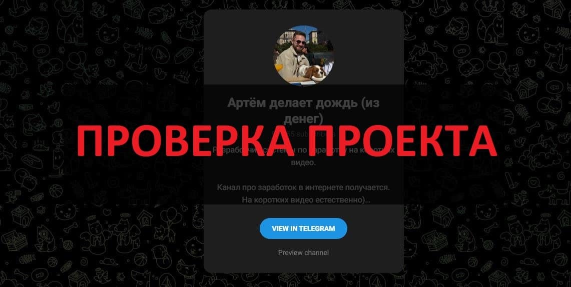 Артём делает дождь отзывы - телеграмм канал разводит людей