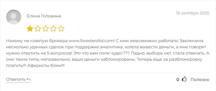 Foresters LTD отзывы