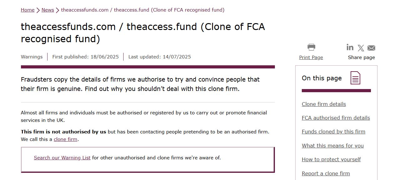 Access Investment Fund отзывы