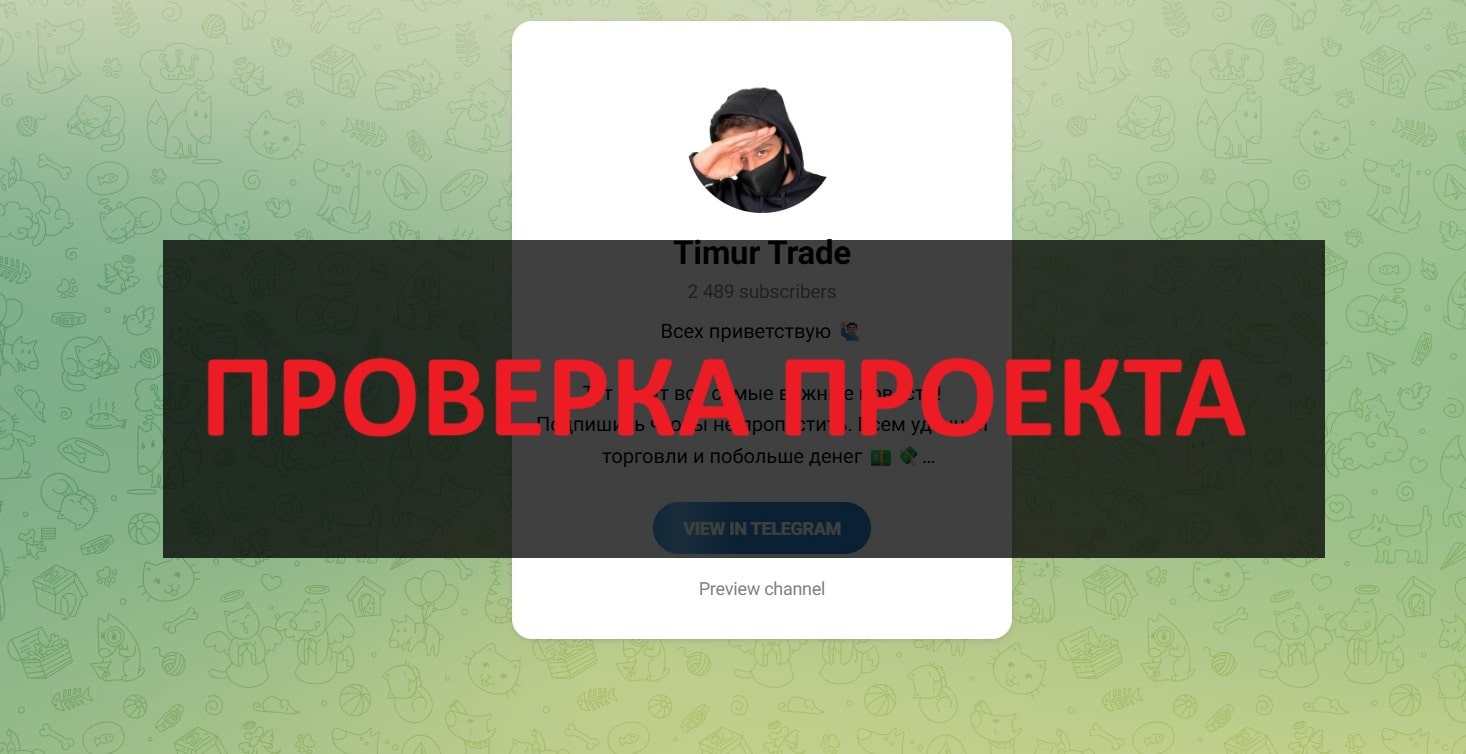 Timur Trade в телеграмм - честные отзывы и проверка