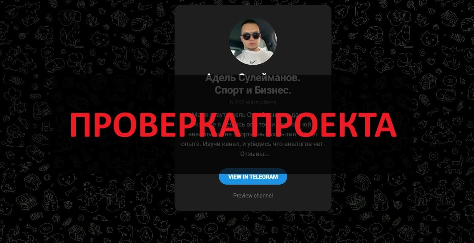 Каппер Адель Сулейманов в телеграмм отзывы - канал Спорт и Бизнес