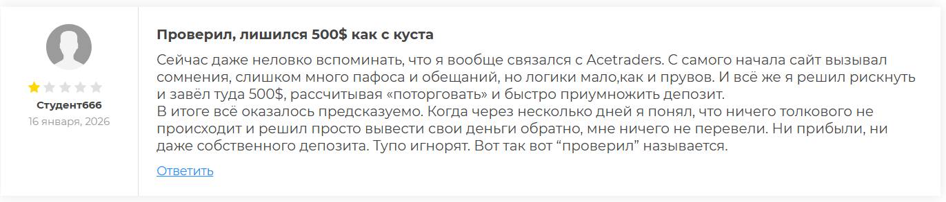 Acetraders отзывы