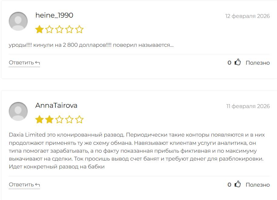 Daxia Limited отзывы