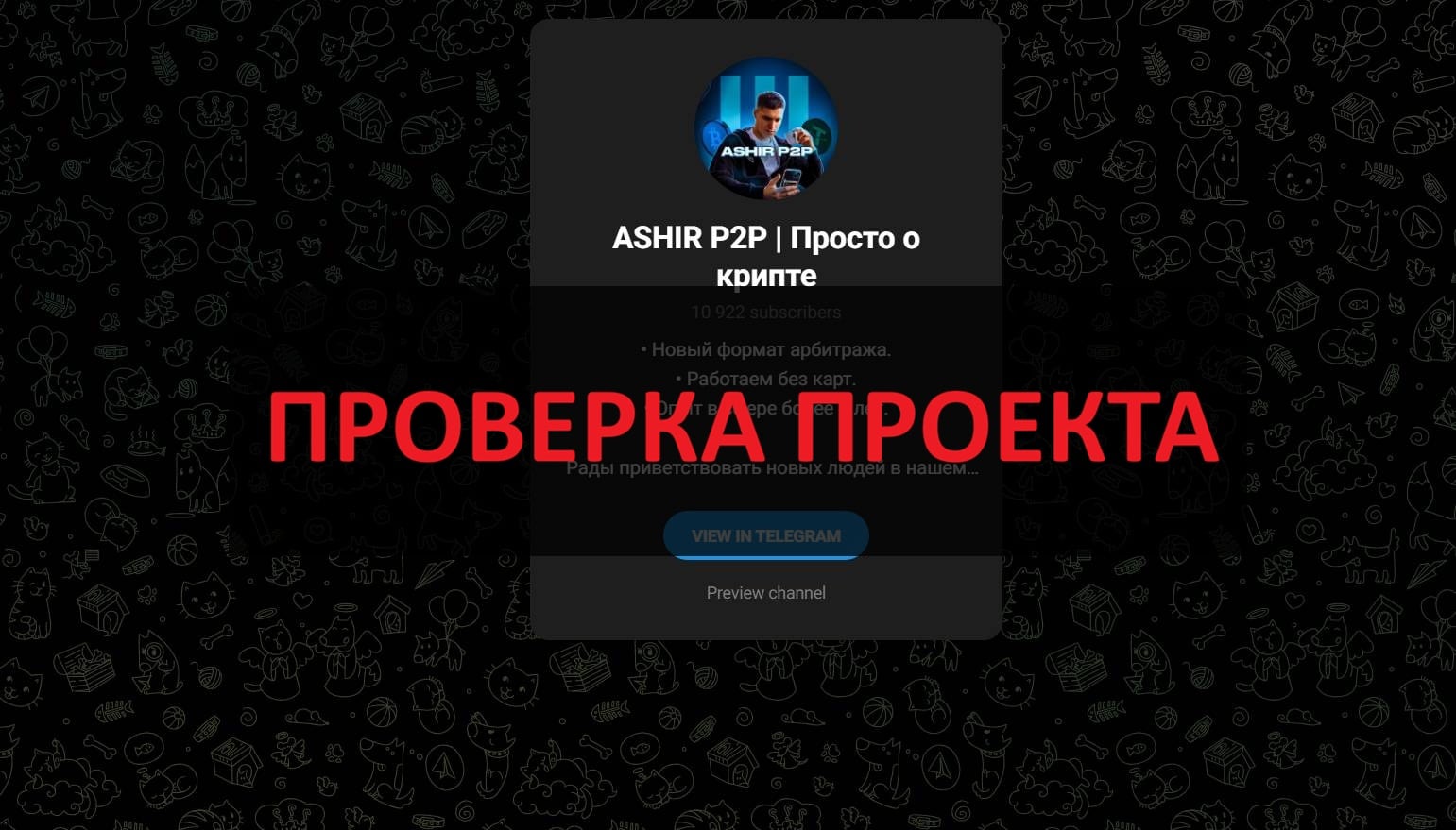 Отзывы о ASHIR P2P и телеграмм канале Просто о крипте - можно верить?